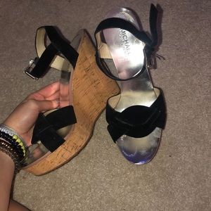 Micheal Kors black wedges